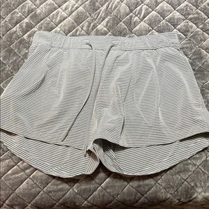 lululemon athletica Gray Striped Athletic Shorts